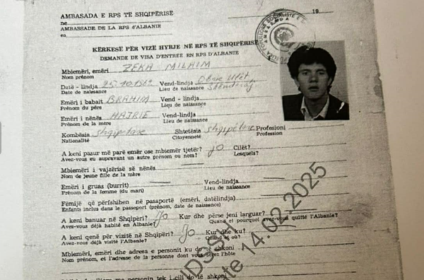 Dokument ekskluziv. Pamja e Milaim Zekës në vitin 1983, kur nga Parisi mori rrugën për në Shqipëri