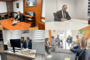 Kryetari serb i Zubin Potokut largon flamurin e Kosovës dhe foton e presidentes nga zyra