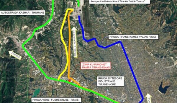 Zgjerimi i autostradës, bllokohet rruga Tiranë-Rinas për dy ditë