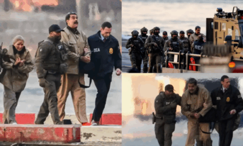 Fotografi të reja: Maduro dhe gruaja e tij të lidhur me pranga dërgohen në gjykatë nga forcat amerikane