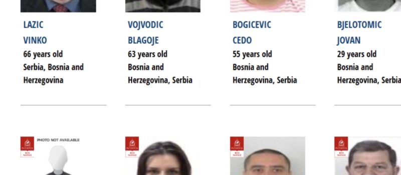 Kush janë 18 serbët në kërkim nga Interpoli për gjenocid, krime lufte dhe vrasje