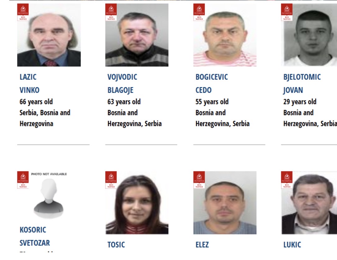 Kush janë 18 serbët në kërkim nga Interpoli për gjenocid  krime lufte dhe vrasje