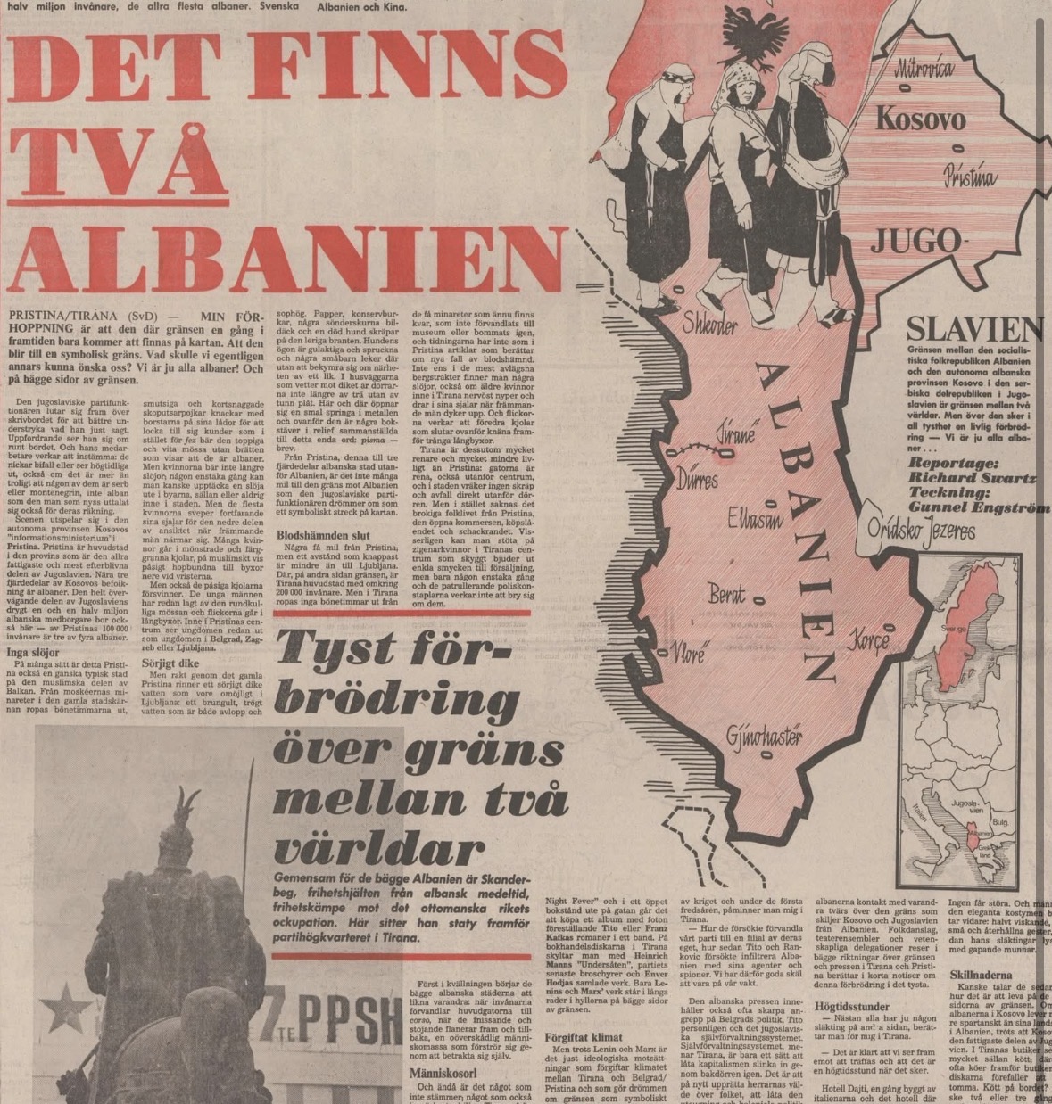  Dy Shqipëri  një komb  Reportazhi suedez që krahasoi Shqipërinë dhe Kosovën më 1979 