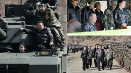 Kim Jong e merr vajzën e tij me vete në ushtrime ushtarake, ajo shfaqet duke drejtuar një tank