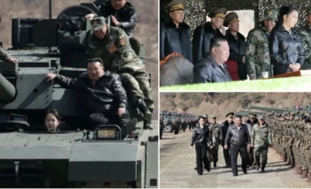 Kim Jong e merr vajzën e tij me vete në ushtrime ushtarake, ajo shfaqet duke drejtuar një tank