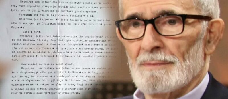 Pa fjalime, pa lule, pa ritual fetar…” – nipi publikon amanetin e fundit të Rexhep Qosjes