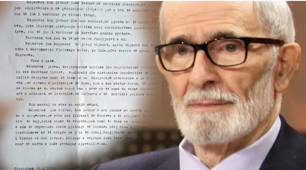 Pa fjalime, pa lule, pa ritual fetar…” – nipi publikon amanetin e fundit të Rexhep Qosjes